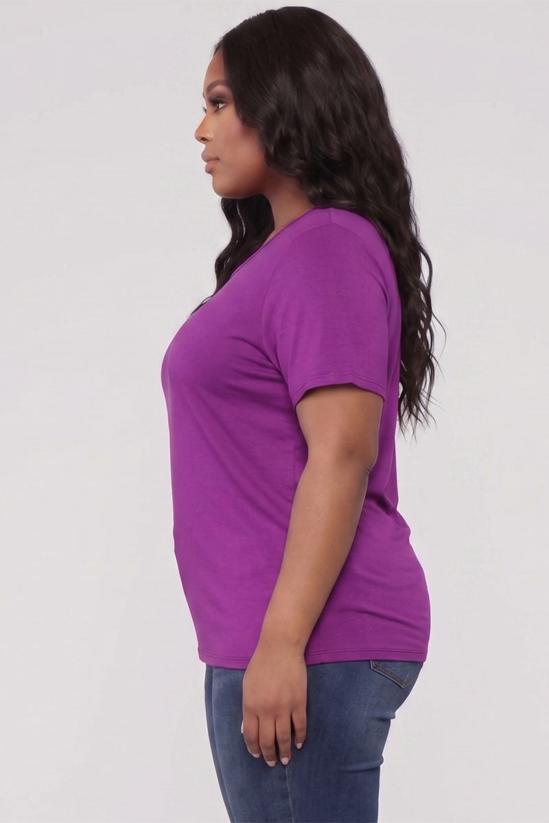 Plus Size Basic Short Sleeve T-shirt