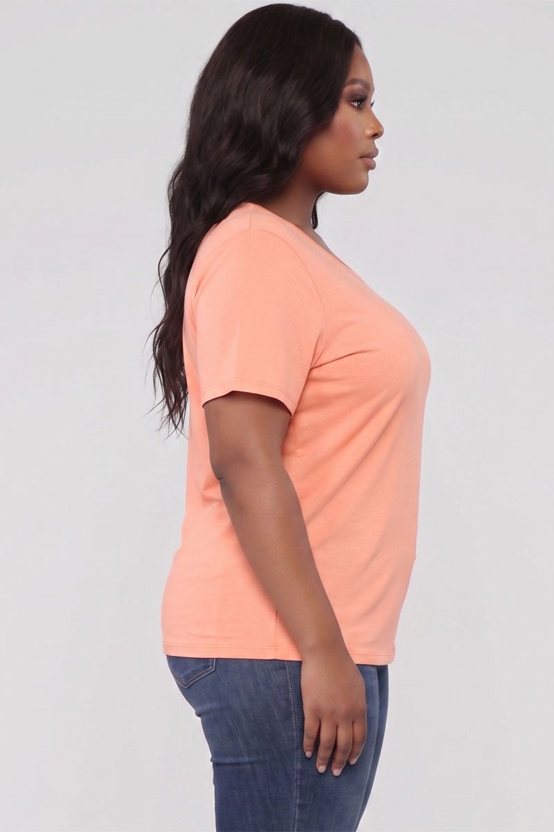 Plus Size Basic Short Sleeve T-shirt