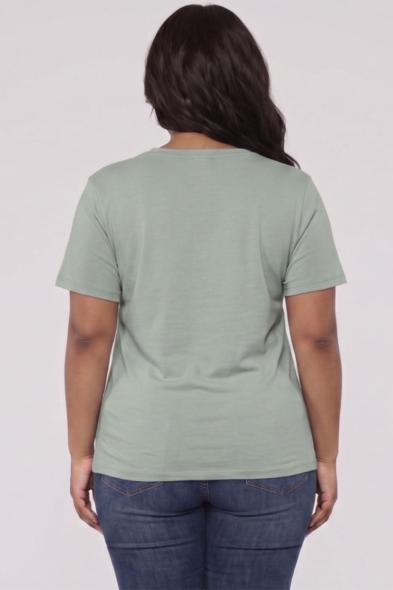 Plus Size Basic Short Sleeve T-shirt