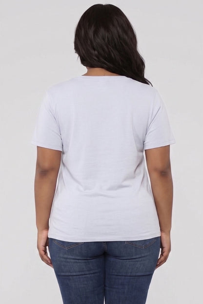 Plus Size Basic Short Sleeve T-shirt