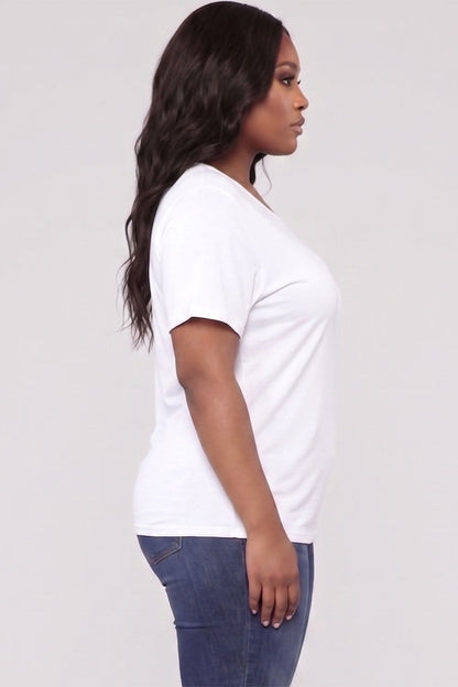 Plus Size Basic Short Sleeve T-shirt