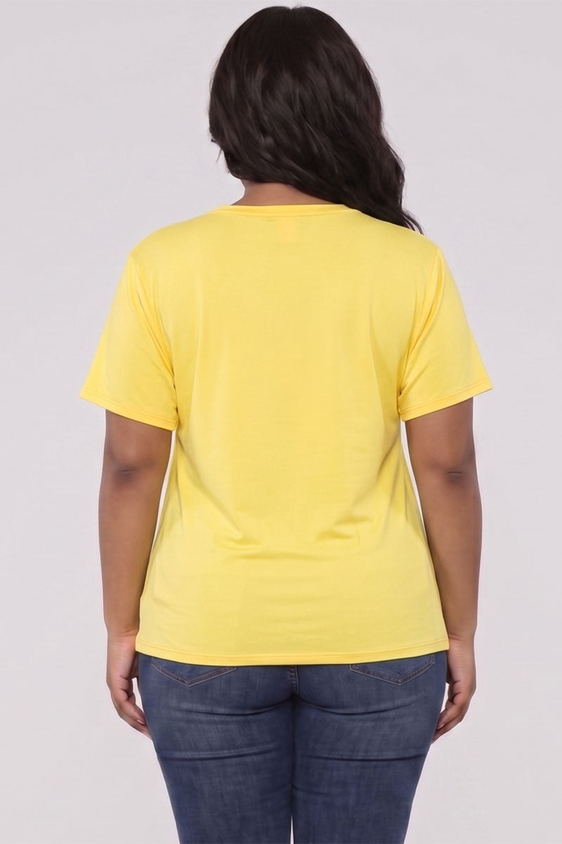 Plus Size Basic Short Sleeve T-shirt