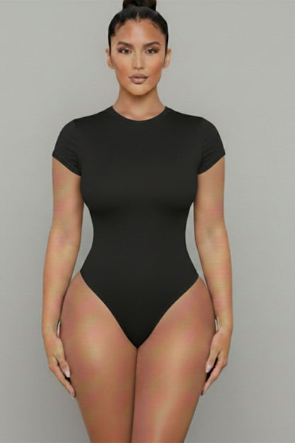 Short Sleeve Crew Neck Bodysuit