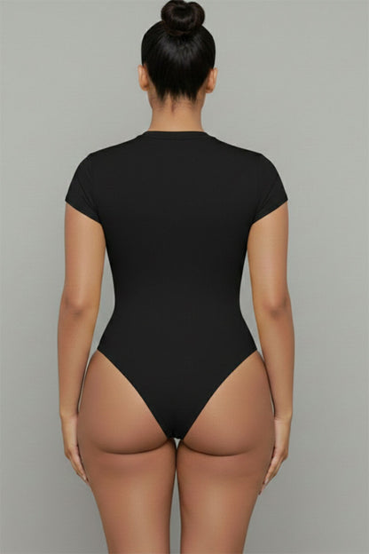 Short Sleeve Crew Neck Bodysuit