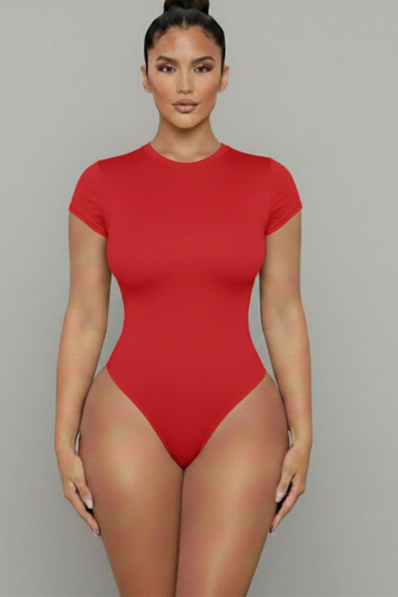 Short Sleeve Crew Neck Bodysuit
