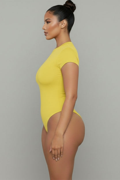 Short Sleeve Crew Neck Bodysuit