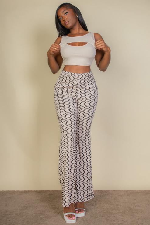 Ribbed Cut Out Front Crop Top