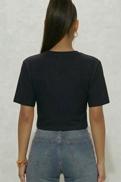 French Terry Toggle Drawstring Crop Top
