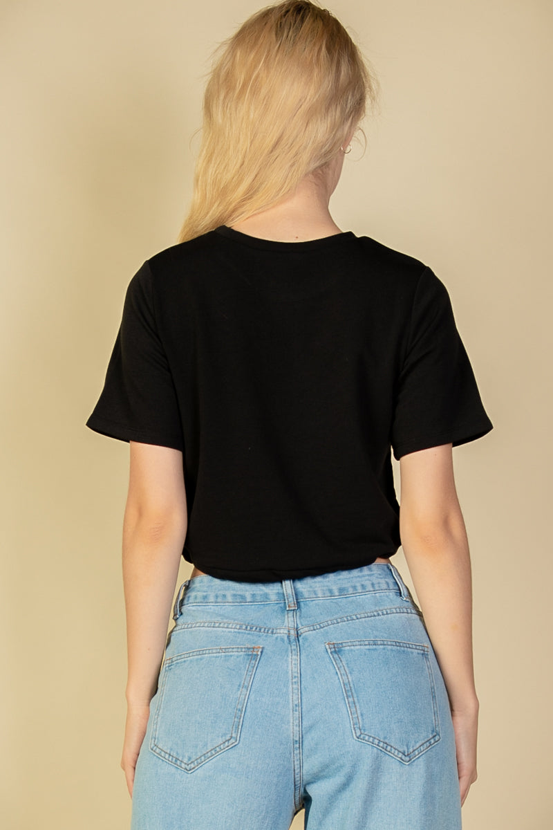 French Terry Toggle Drawstring Crop Top - Capella Apparel