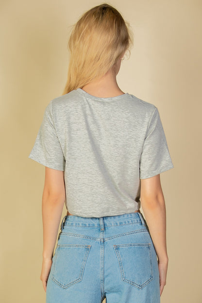 French Terry Toggle Drawstring Crop Top - Capella Apparel