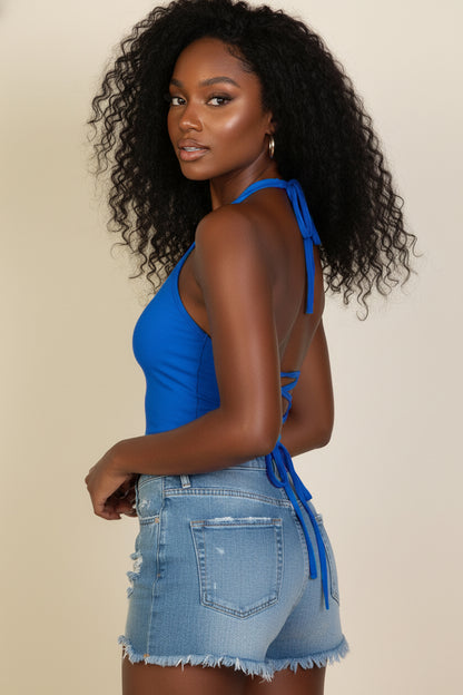 Tank Bandana Hem Square Neck Top