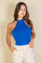 Ribbed Halter Neck Backless Top (CAPELLA)