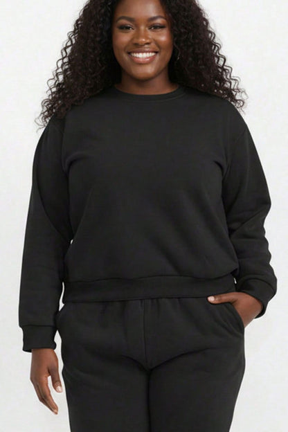 Plus Size Classic Poly Fleece Crewneck Pullover