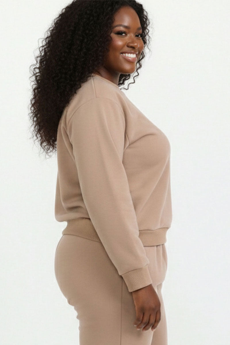 Plus Size Classic Poly Fleece Crewneck Pullover