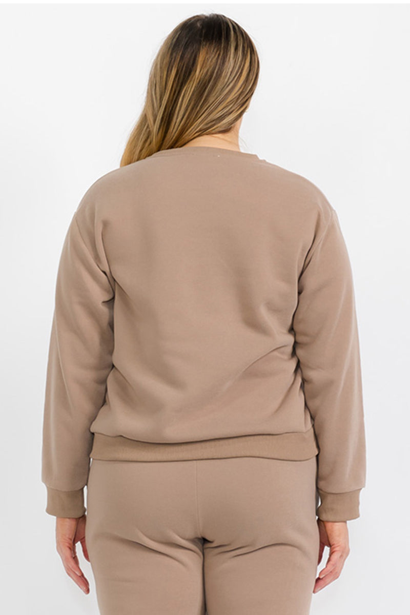 Plus Size Classic Poly Fleece Crewneck Pullover