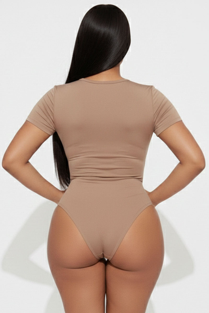 Basic Short Sleeve Crew Neck Bodysuit