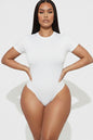 Basic Short Sleeve Crew Neck Bodysuit