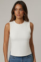 Sleeveless Mock Neck Top with Adjustable Side Slit Tie