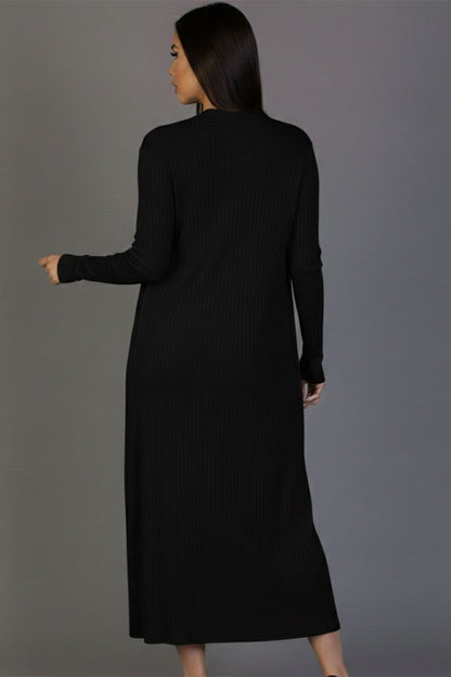 Ribbed Cardigan & Cami Midi Bodycon Dress