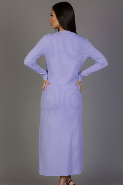 Ribbed Cardigan & Cami Midi Bodycon Dress (CAPELLA)