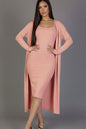 Ribbed Cardigan & Cami Midi Bodycon Dress