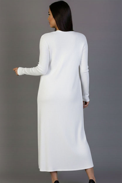 Ribbed Cardigan & Cami Midi Bodycon Dress (CAPELLA)