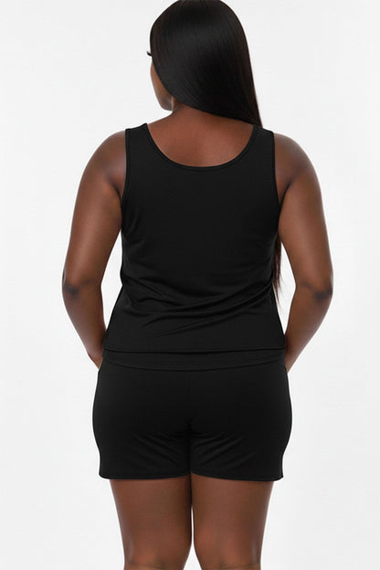 Plus Comfy Tank Top & Shorts Set (CAPELLA)