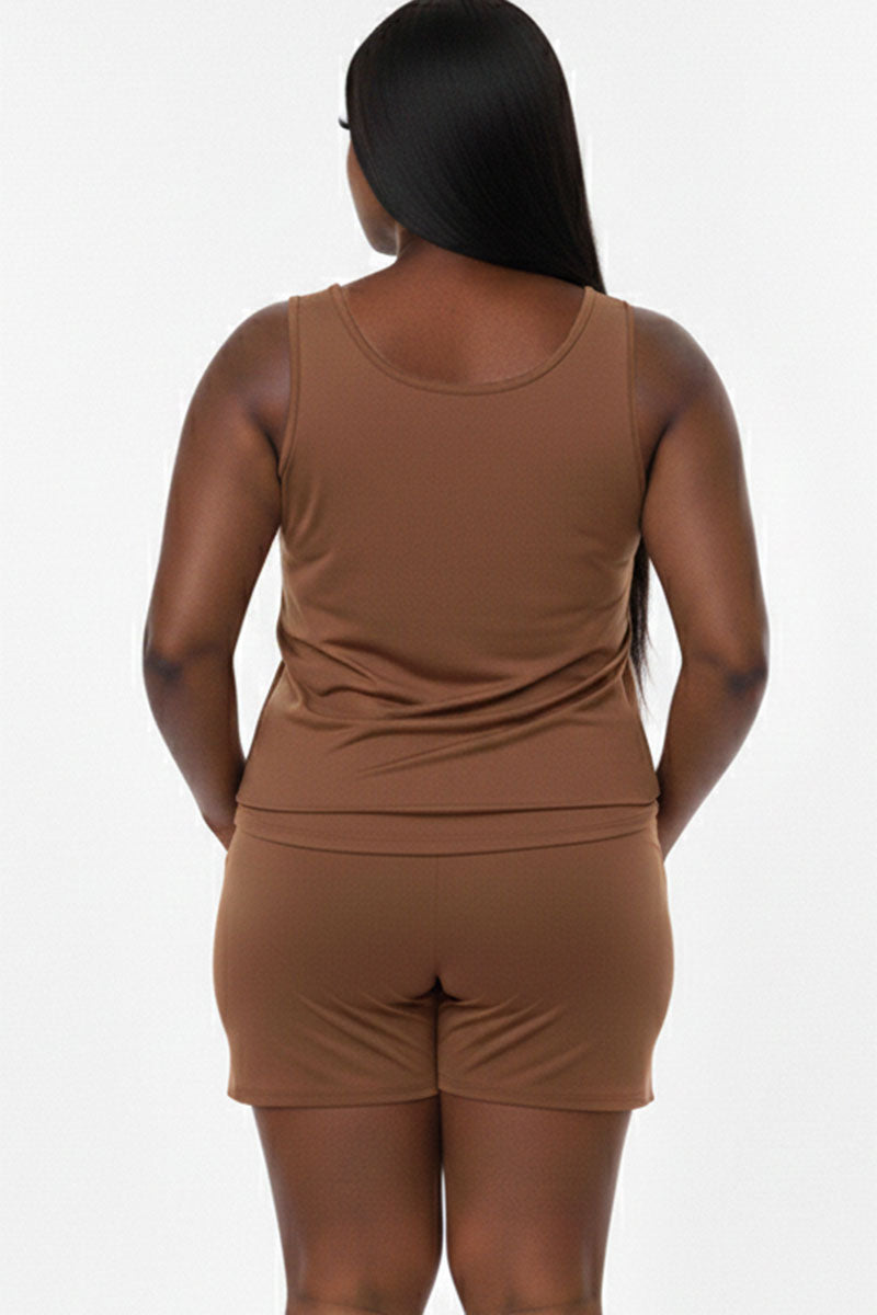 Plus Comfy Tank Top & Shorts Set (CAPELLA)