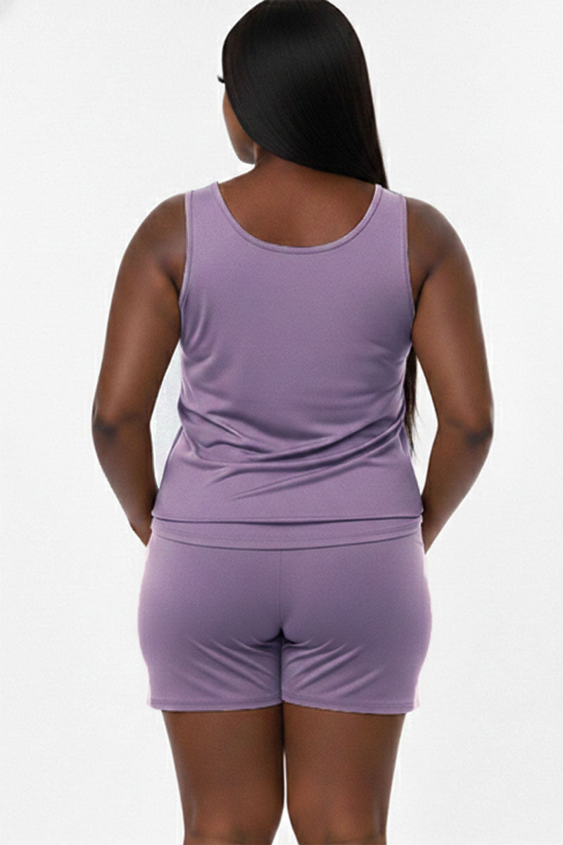 Plus Comfy Tank Top & Shorts Set (CAPELLA)