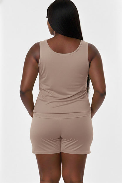 Plus Comfy Tank Top & Shorts Set