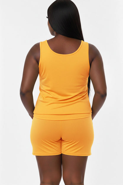 Plus Comfy Tank Top & Shorts Set