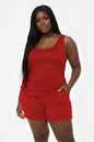 Plus Comfy Tank Top & Shorts Set