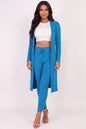 Ribbed Long Cardigan & Leggings Set