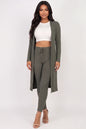 Ribbed Long Cardigan & Leggings Set