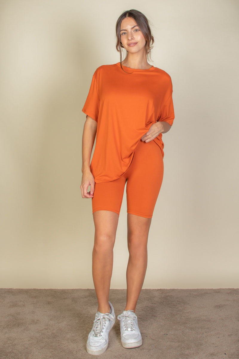 Loose Fit Top & Biker Shorts Set – Wholesale Capella Apparel