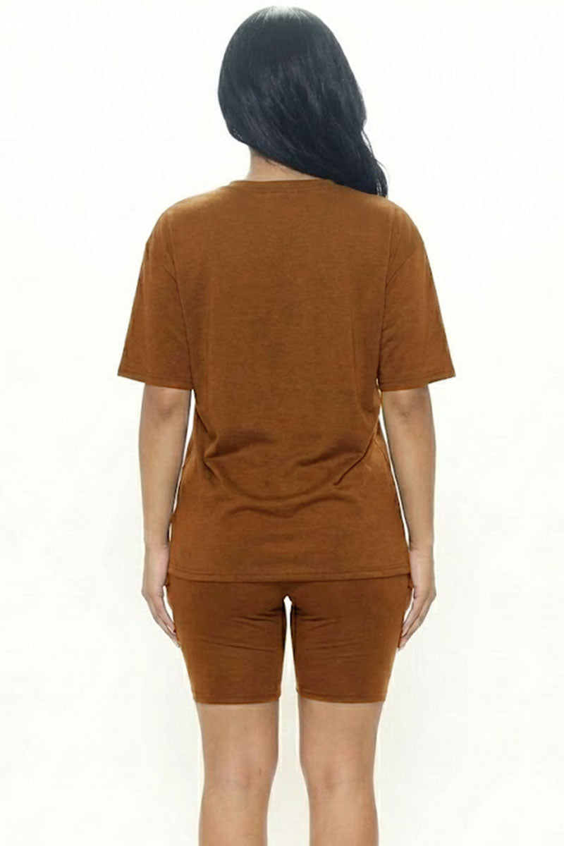 Loose Fit Top & Biker Shorts Set