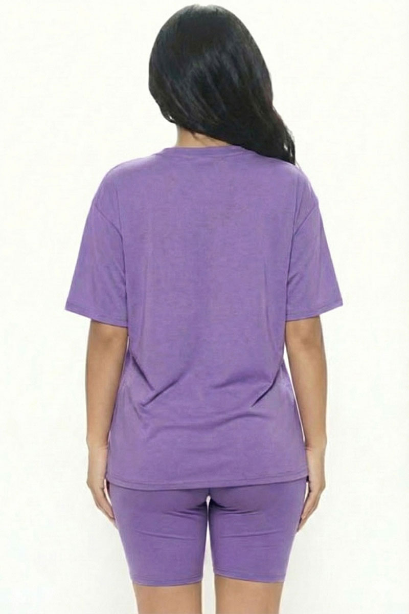 Loose Fit Top & Biker Shorts Set