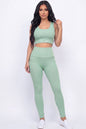 Ribbed Crop Top & Leggings Set