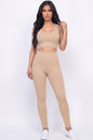 Ribbed Crop Top & Leggings Set