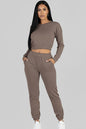 French Terry Elastic Waist Pullover & Joggers Set
