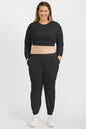 Plus Size French Terry Pullover & Joggers Set