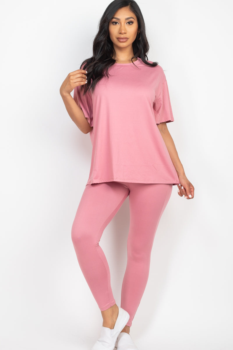 Oversized T-shirt & Leggings Set