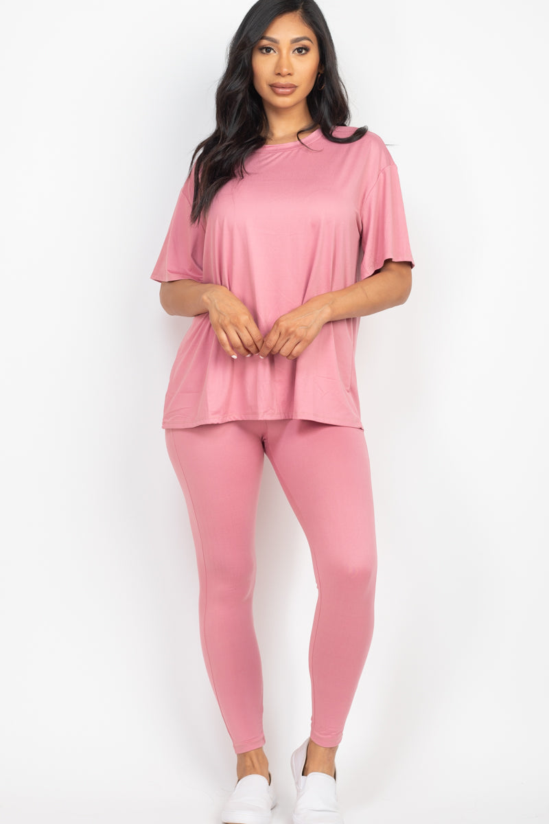 Oversized T-shirt & Leggings Set