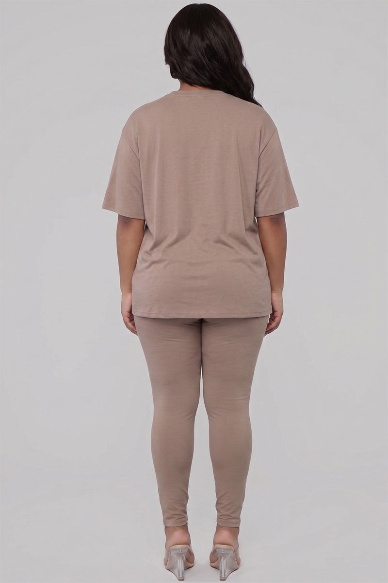 Plus Size Oversized T-shirt & Leggings Set – Wholesale Capella Apparel