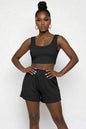 Crop Tank Top and Shorts Set