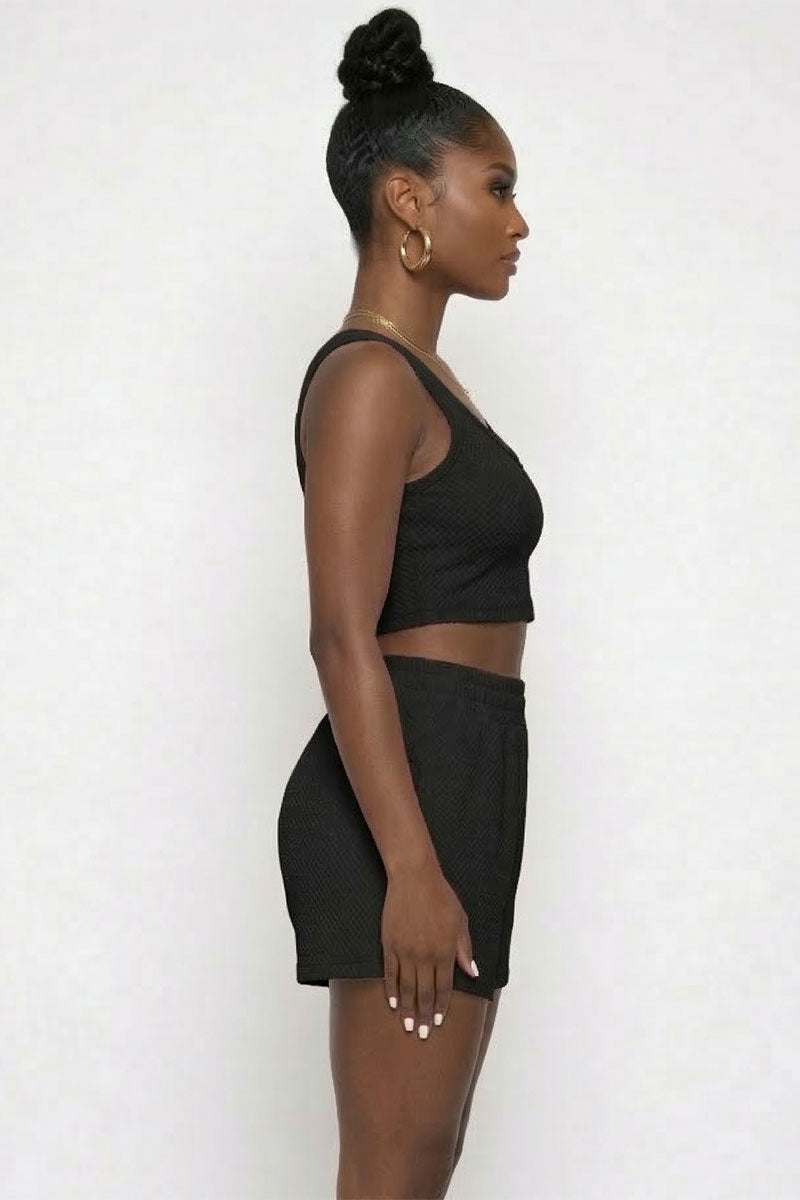 Crop Tank Top and Shorts Set
