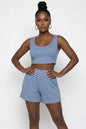 Crop Tank Top and Shorts Set