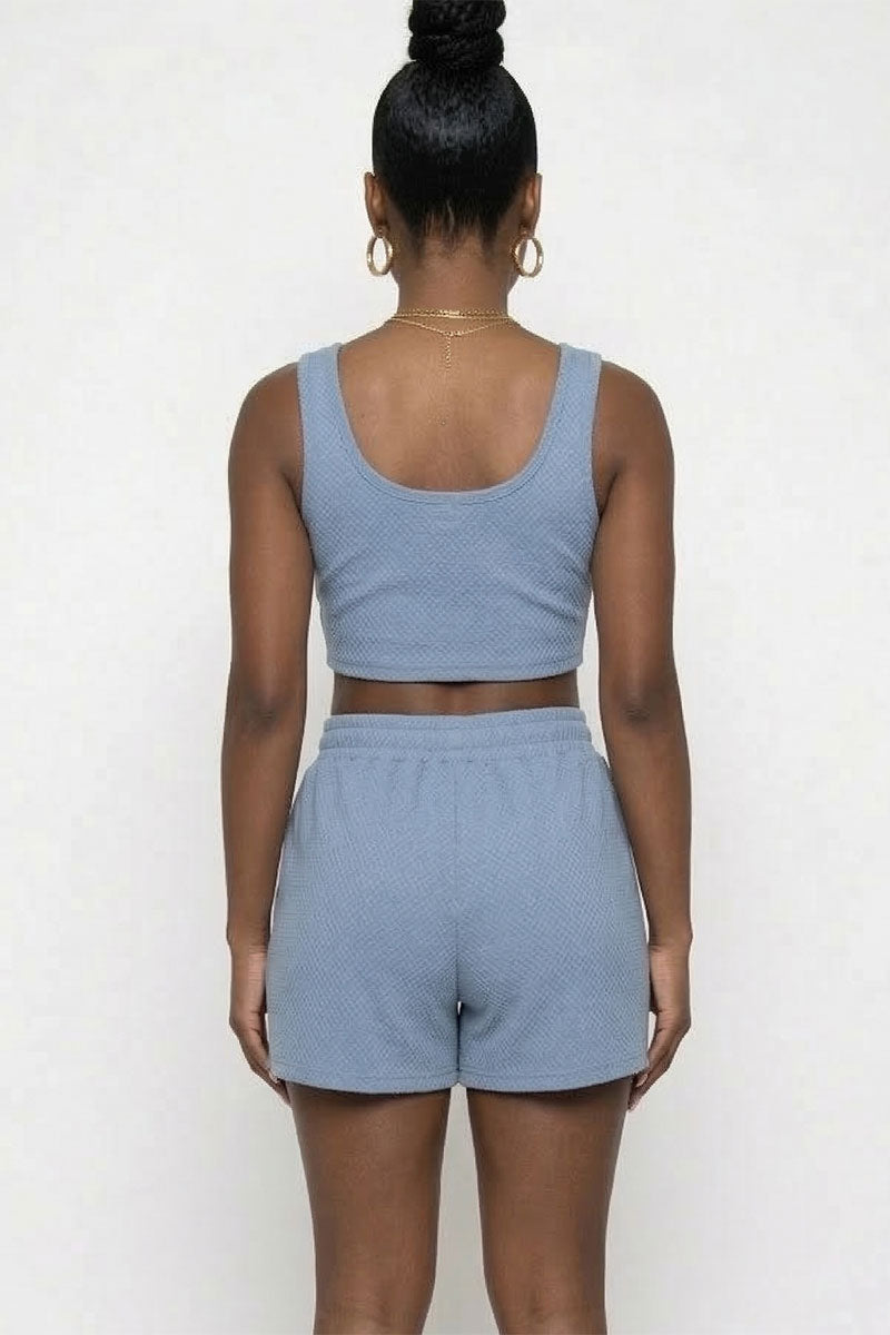 Crop Tank Top and Shorts Set
