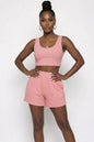 Crop Tank Top and Shorts Set