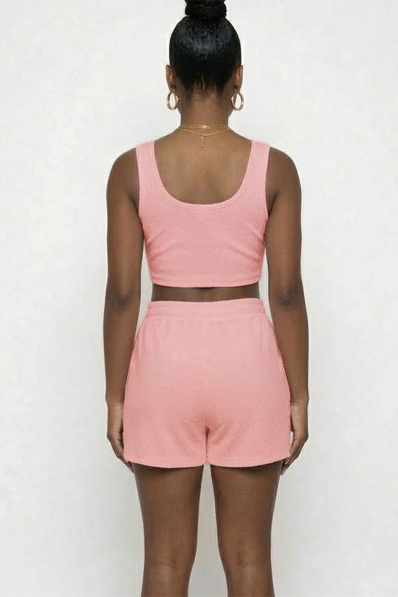 Crop Tank Top and Shorts Set